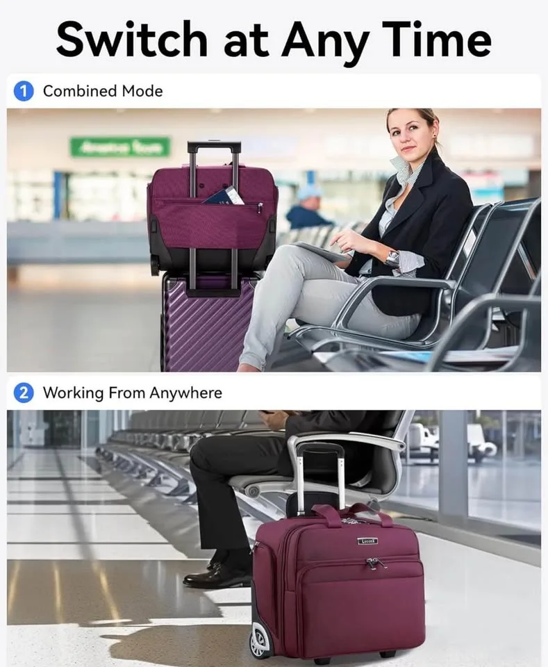 LUGGEX Underseat Carry On Luggage with Wheels image indicator(7)