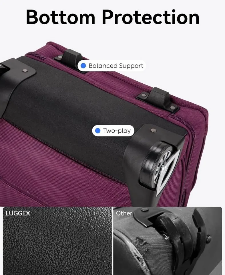 LUGGEX Underseat Carry On Luggage with Wheels image indicator(8)