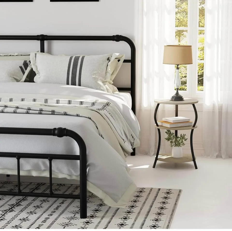 Round Side Table, 3-Tier Waist End Table image indicator(4)