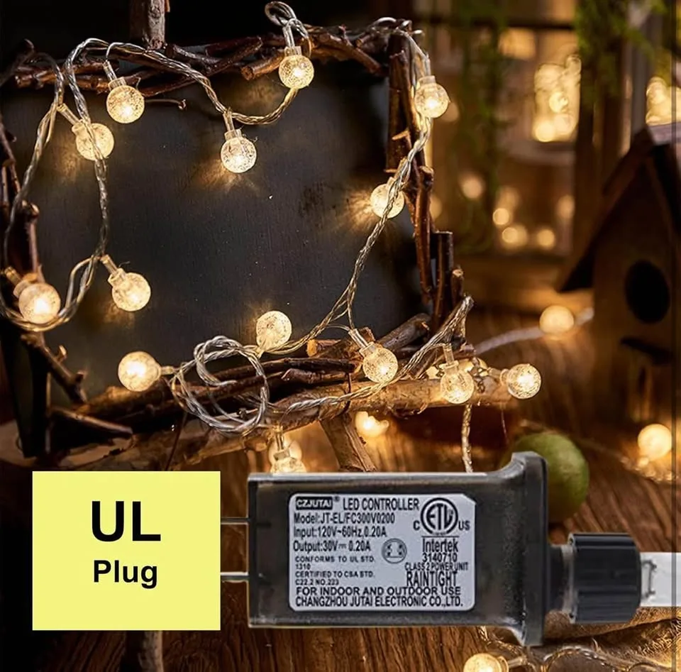 Plug-in Globe String Lights (Warm White), 10m 33ft 100 LED image indicator(3)