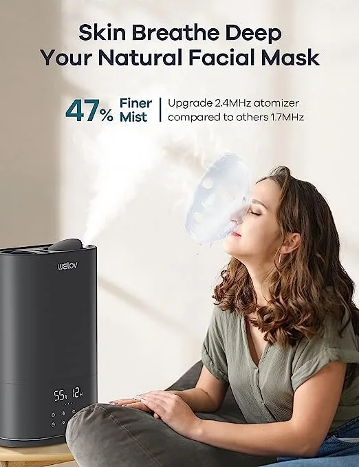 5X Faster Humidifier, Quiet Ultrasonic Cool Mist, 90 Hours image indicator(5)