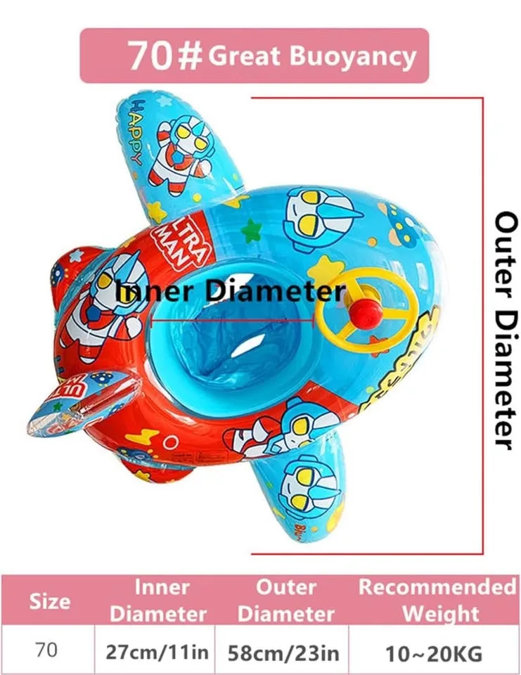 Children's Inflatable Swimming Ring Airplane 3+ Y image indicator(2)