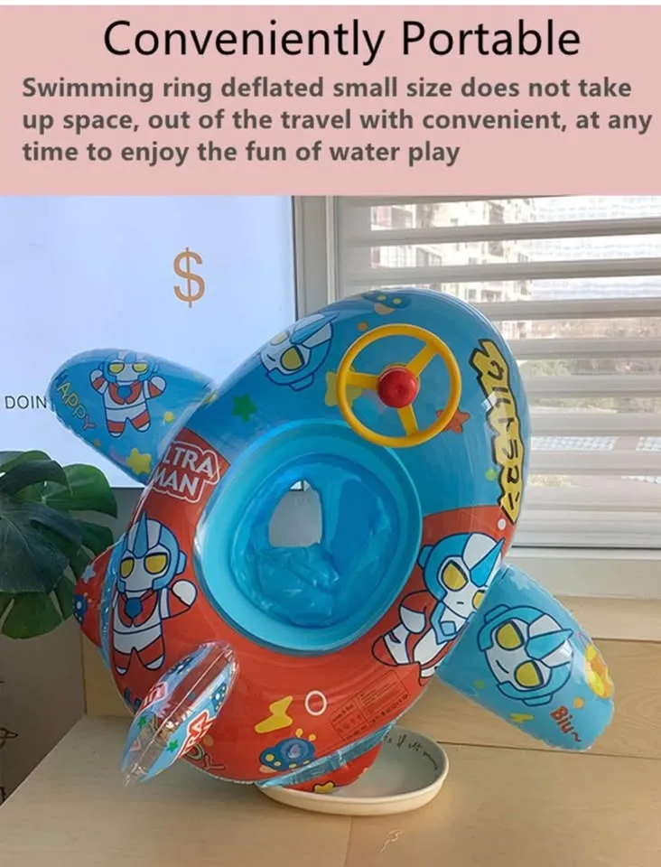 Children's Inflatable Swimming Ring Airplane 3+ Y image indicator(3)
