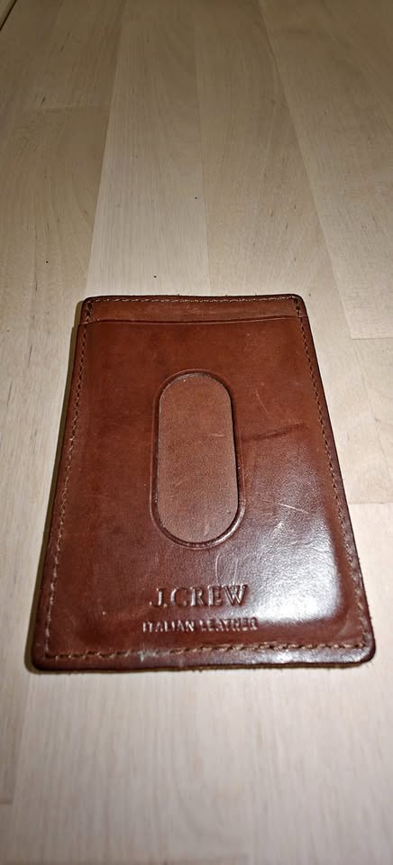 J.Crew Italian Leather Card Case – Dark Brown (Like New)