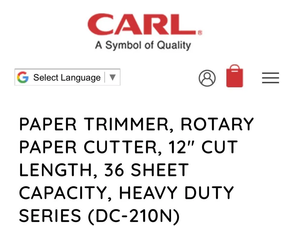 Carl Heavy Duty 12” Rotary Paper Trimmer image indicator(2)