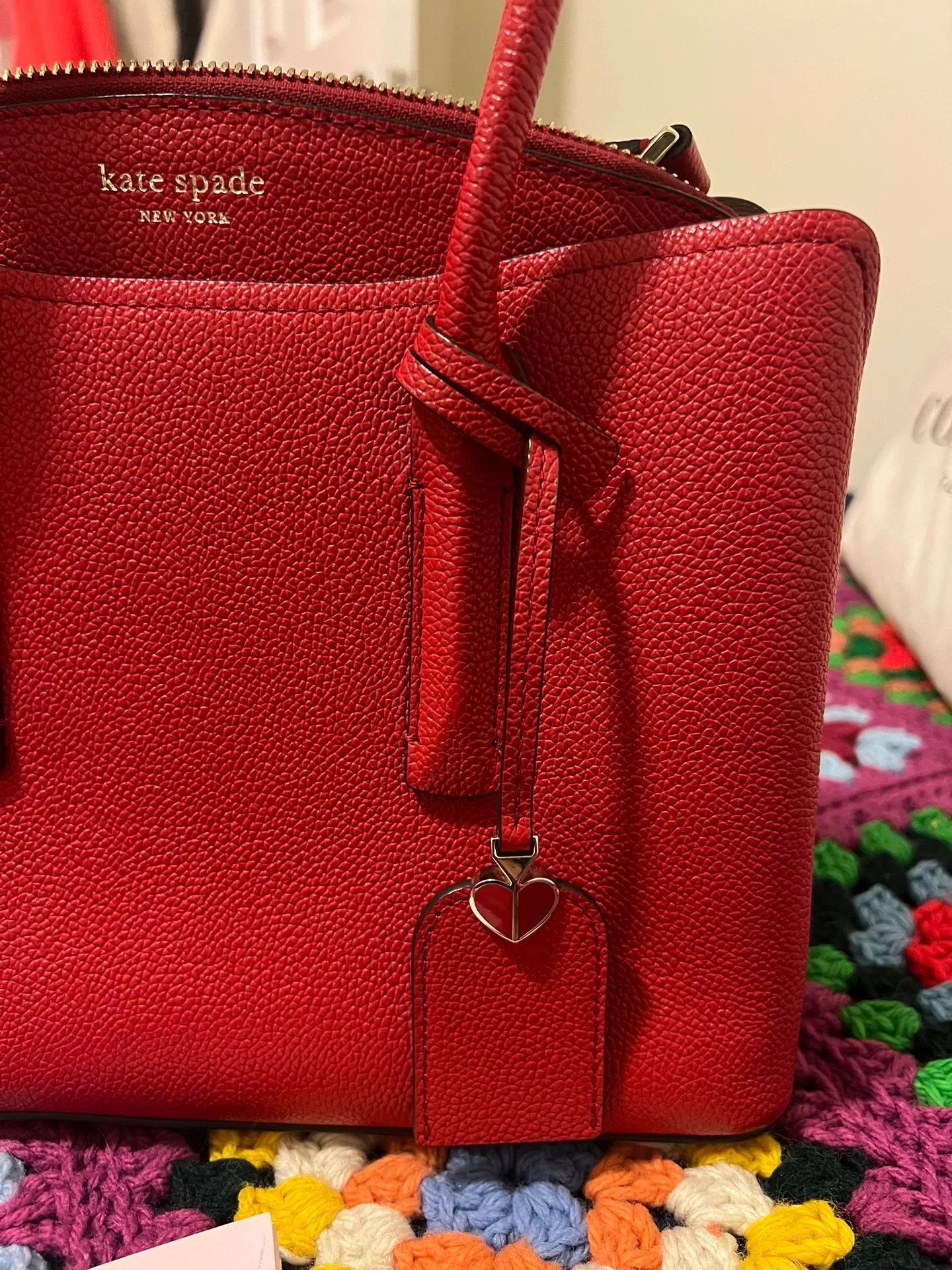 Kate Spade Red Leather crossbody Bag image indicator(2)