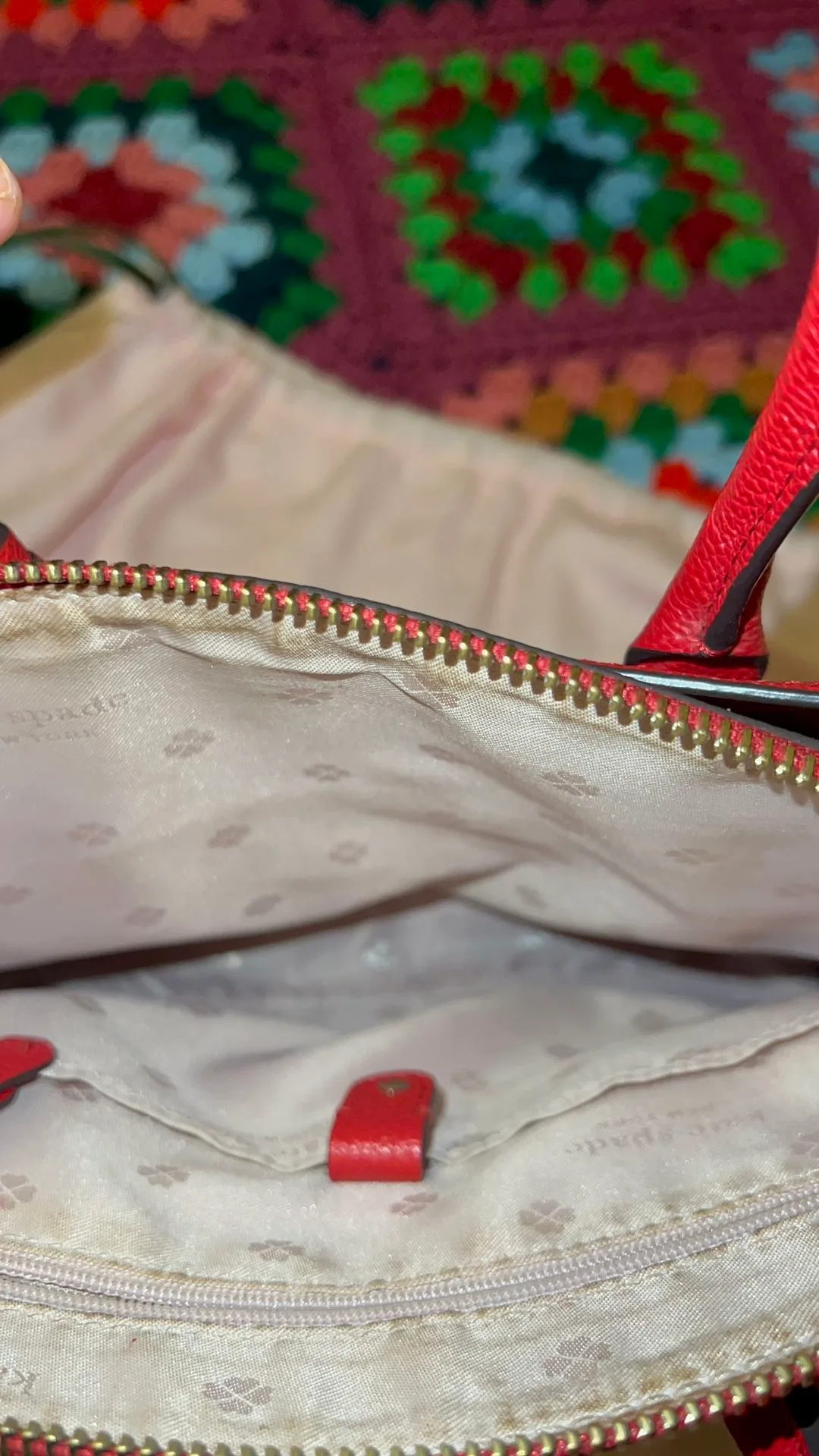 Kate Spade Red Leather crossbody Bag image indicator(4)