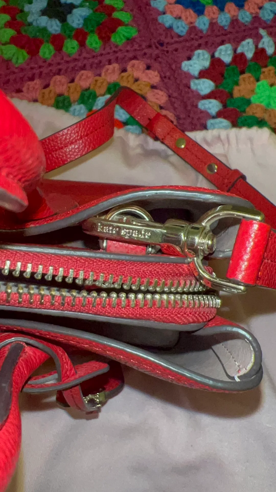 Kate Spade Red Leather crossbody Bag image indicator(7)