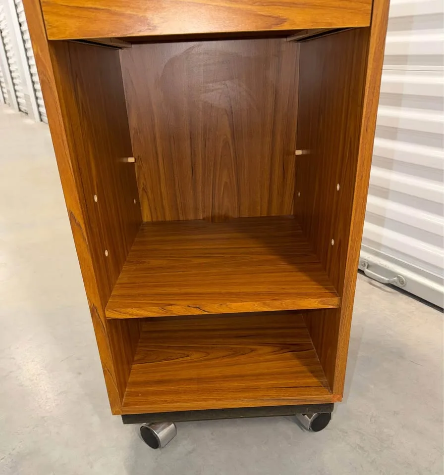 Rolling Wooden Side Table / Utility Cart image indicator(4)