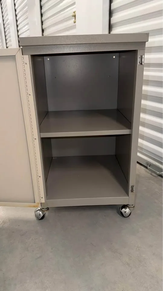 2 Heavy-Duty Metal Storage Cabinets on Wheels image indicator(10)