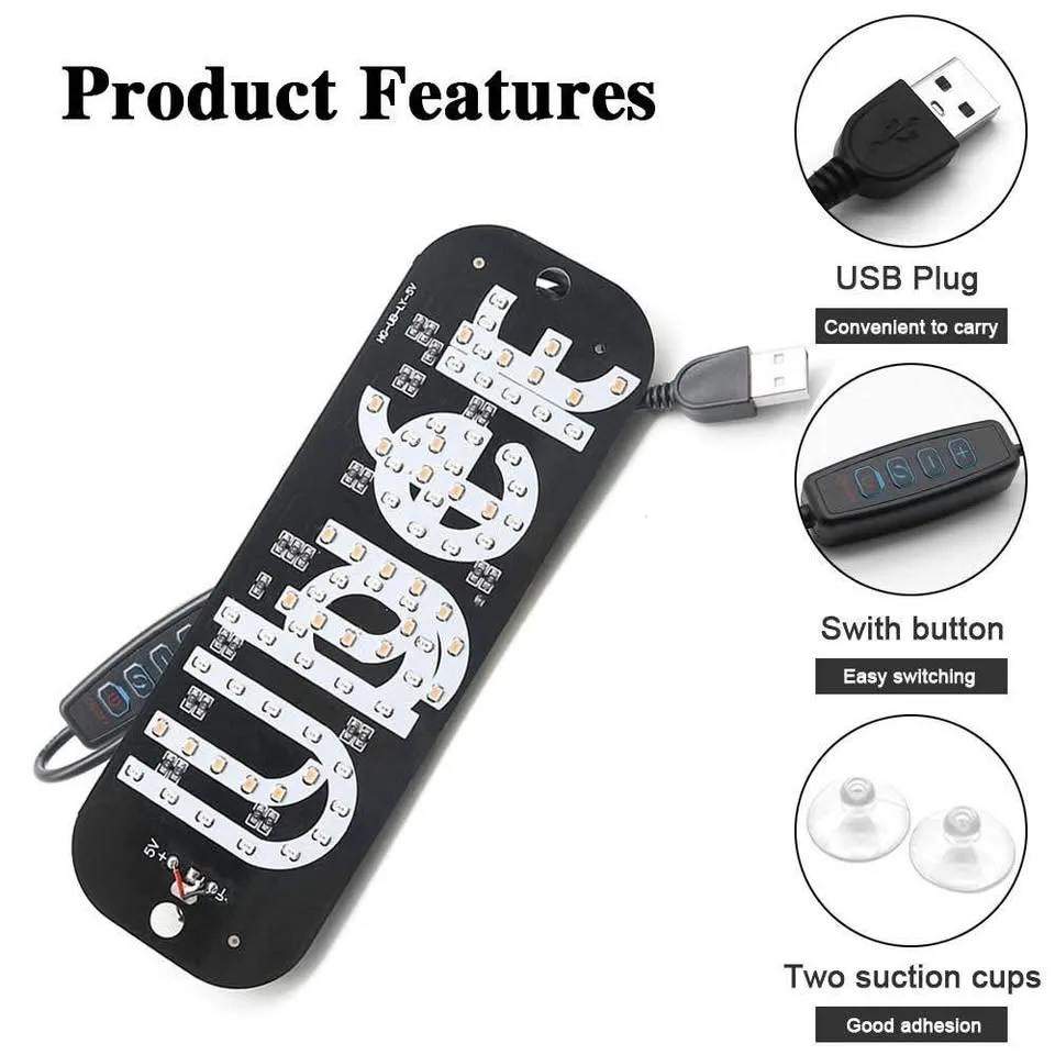 New LED Car Light Panel | UBER + Lyft Logo | USB image indicator(4)