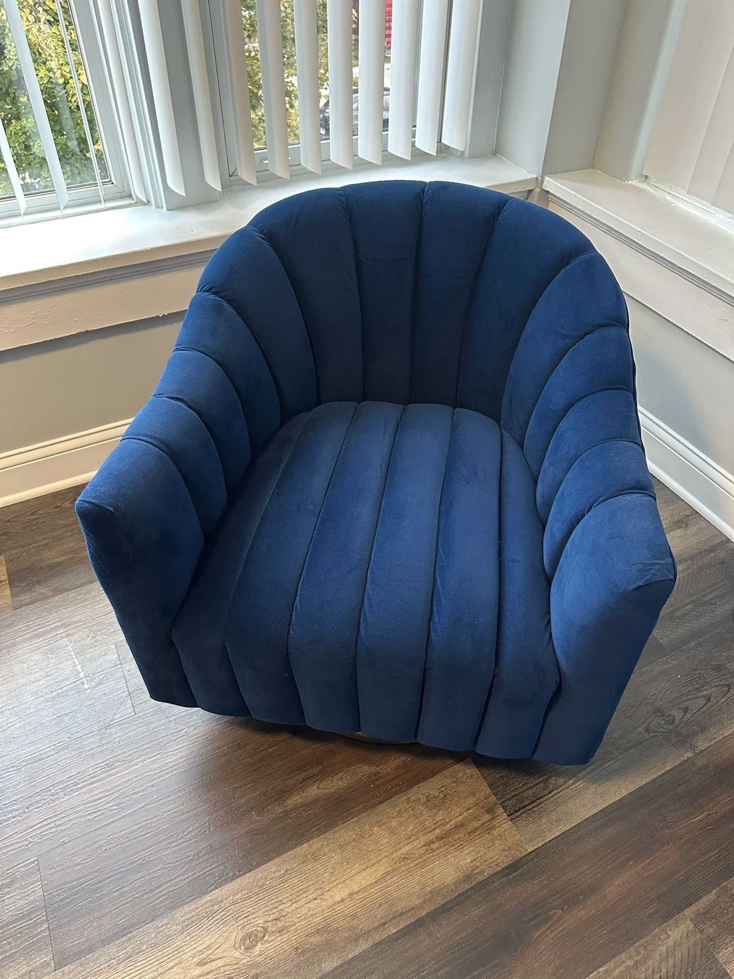 2 Like New Velvet Swivel Barrel Chairs 🏆