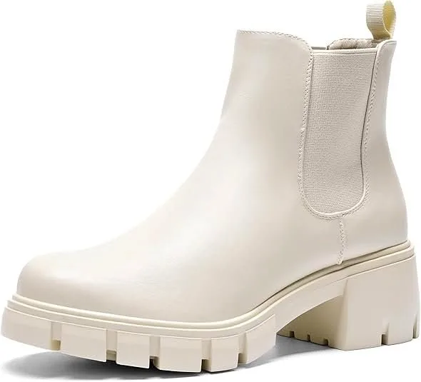 DREAM PAIRS Chelsea Ankle Boots Platform Low Heel thumbnail