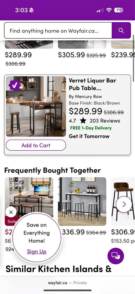 Verret Liquor Bar Pub Table by Mercury Row
