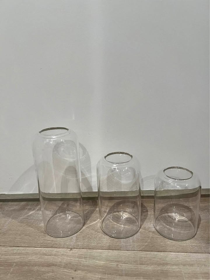 52 Glass Bud Vases in various sizes