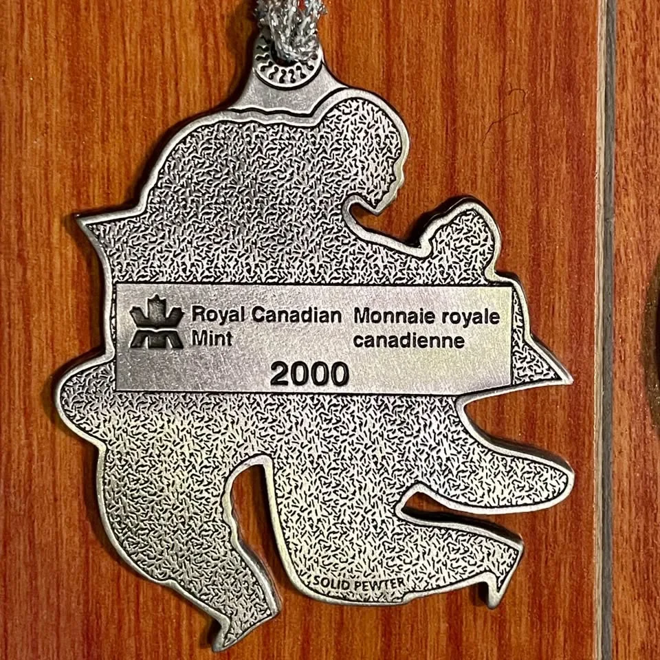 Set of 2 Royal Canadian Mint Pewter Ornaments image indicator(8)