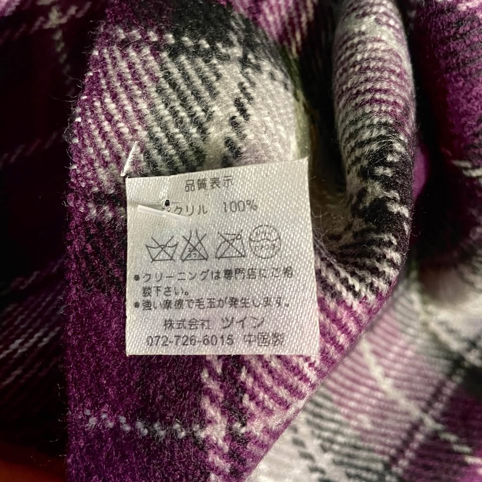 NEW✨Purple Plaid Scarf - photo 4