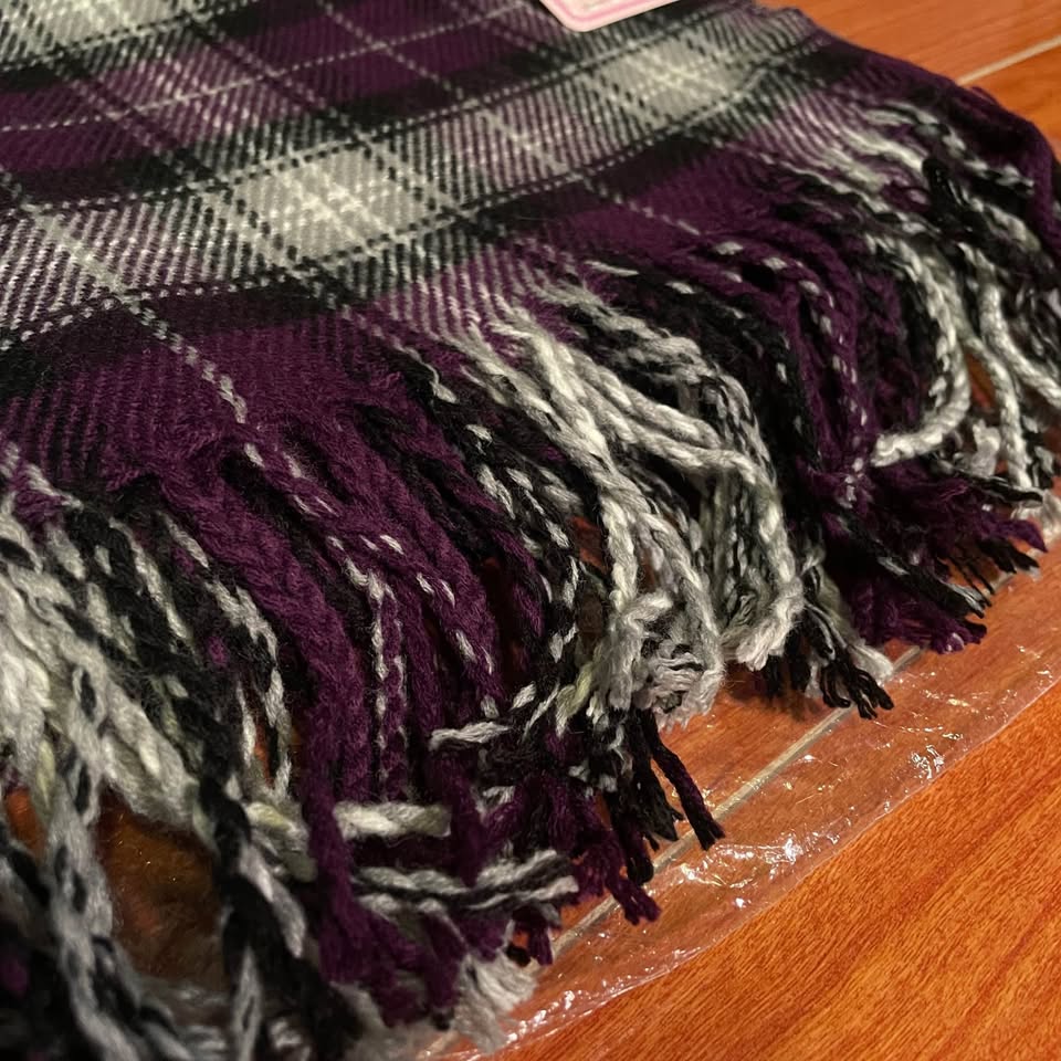 NEW✨Purple Plaid Scarf - photo 5
