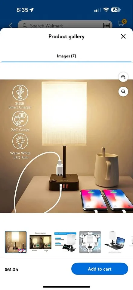 COZOO USB Bedside Table Desk Lamp