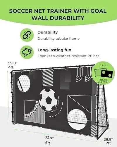 NEW-7 x 5 ft Kids Soccer Net thumbnail