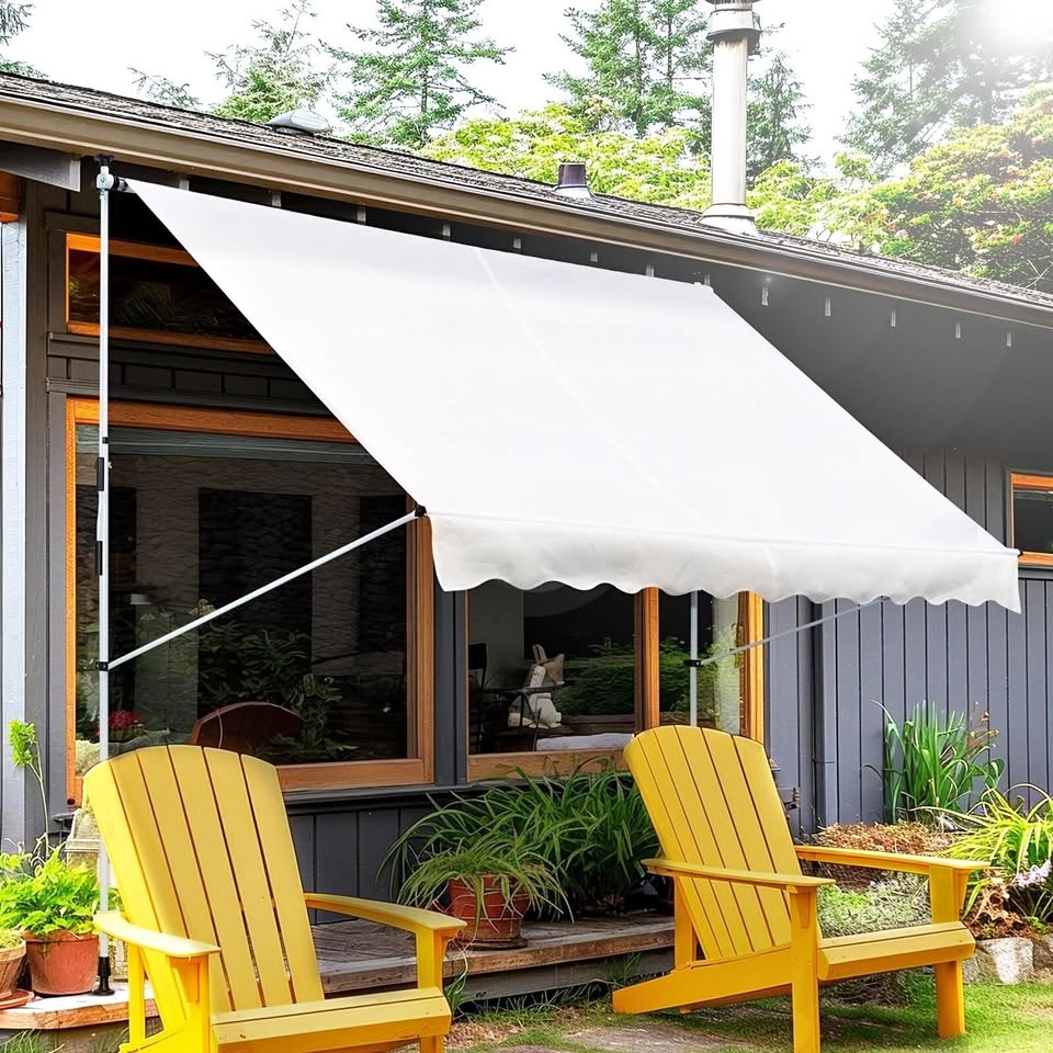 OUTSUNNY Manual Retractable Awning