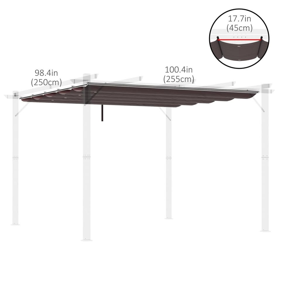 Pergola Canopy Replacement For Outsunny 9.8' x 9.8' - photo 3