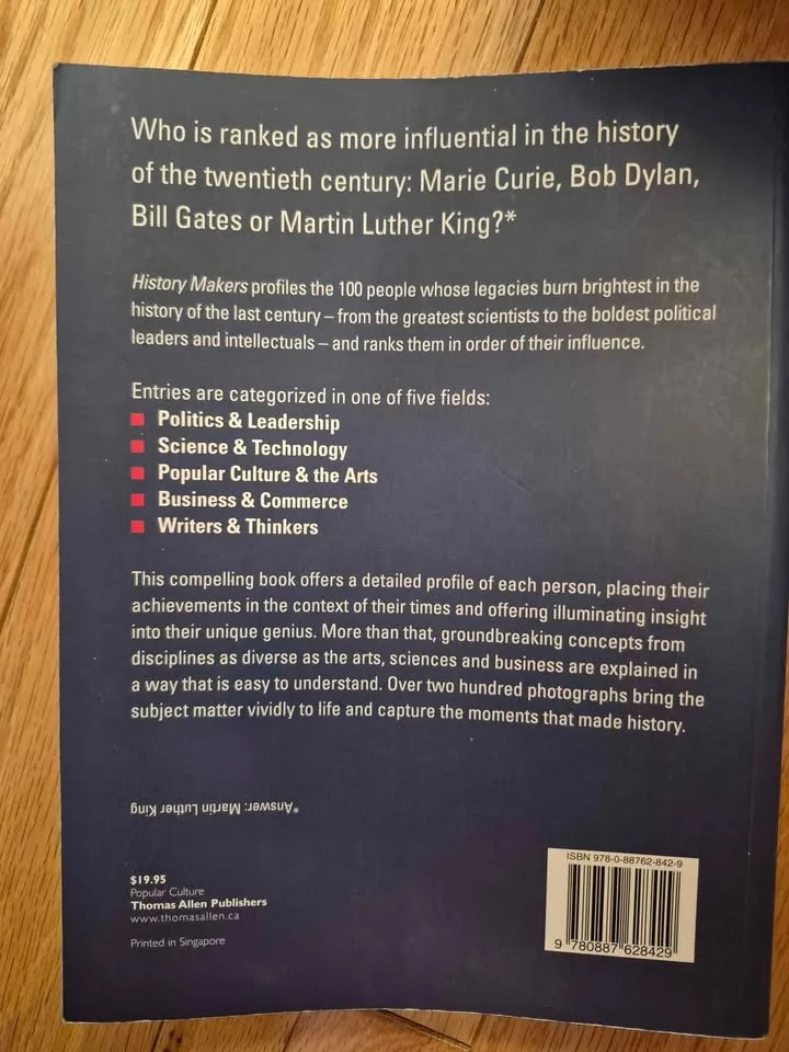 History Makers - 100 most influential people if the 20th century image indicator(2)