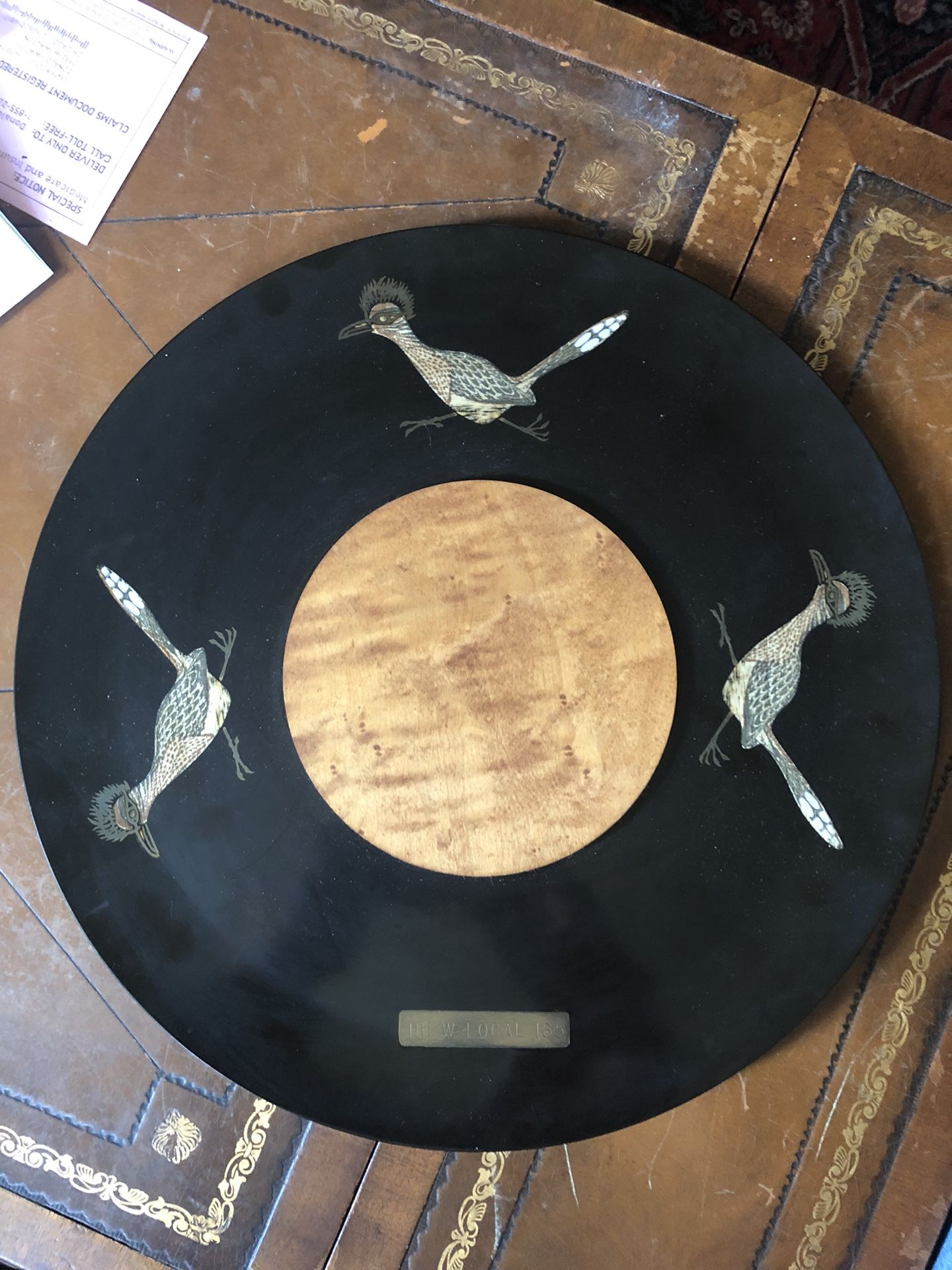 Antique cheese tray IBEW