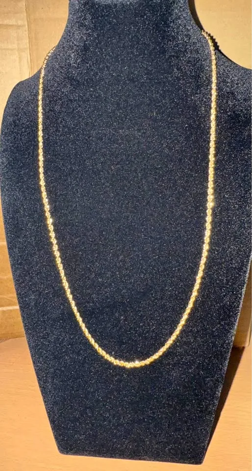 18K Gold Fill Twisted Rope Necklace thumbnail
