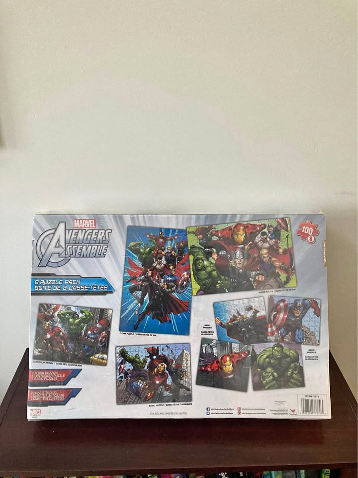 🧩 Marvel Avengers 8-Puzzle Pack – Brand New & Sealed