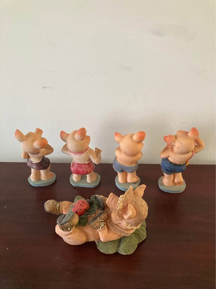 🐷 Vintage Pig Figurine Set – Cute Farmhouse Decor - photo 4