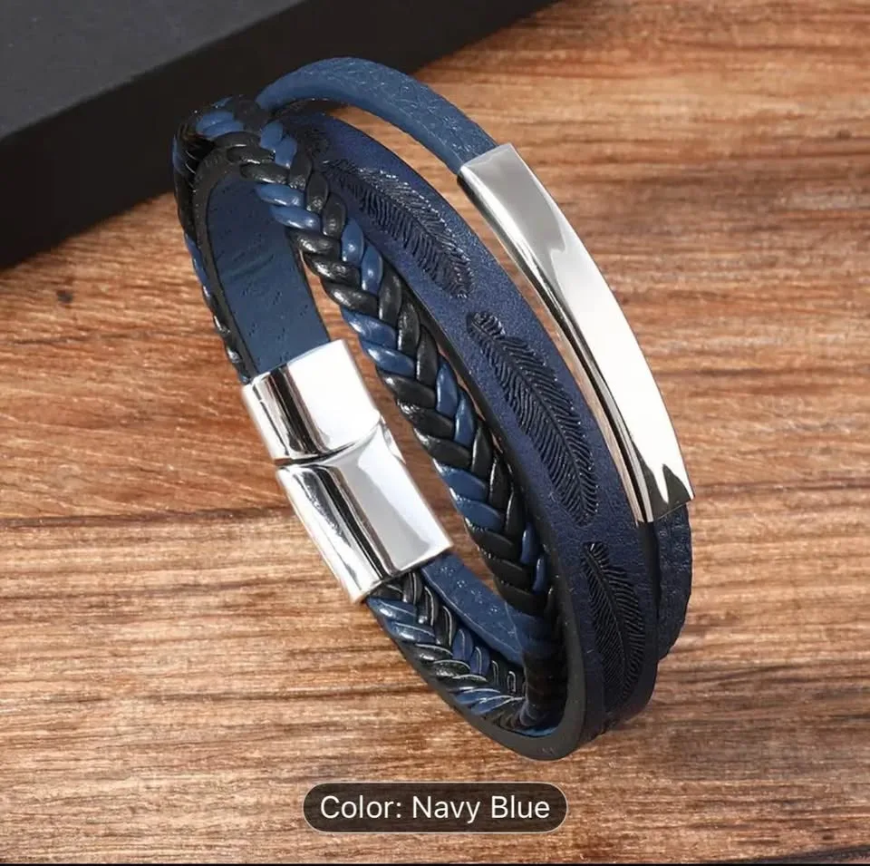 Navy Blue Men’s Bracelet image indicator(2)