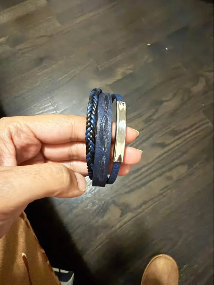 Navy Blue Men’s Bracelet image indicator(4)
