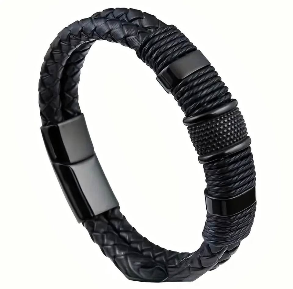 Retro Black Braided Bracelet for Men