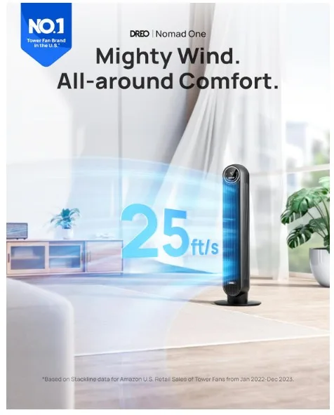 DREO tower fan (NO REMOTE) image indicator(2)