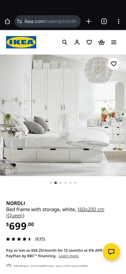 NORDLI Bed frame with storage (Queen) + headboard - photo 4