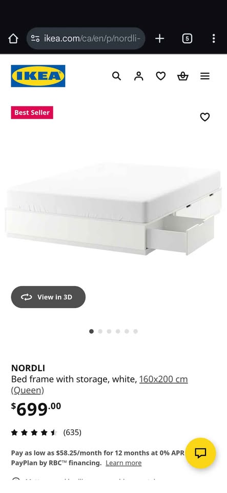 NORDLI Bed frame with storage (Queen) + headboard - photo 5