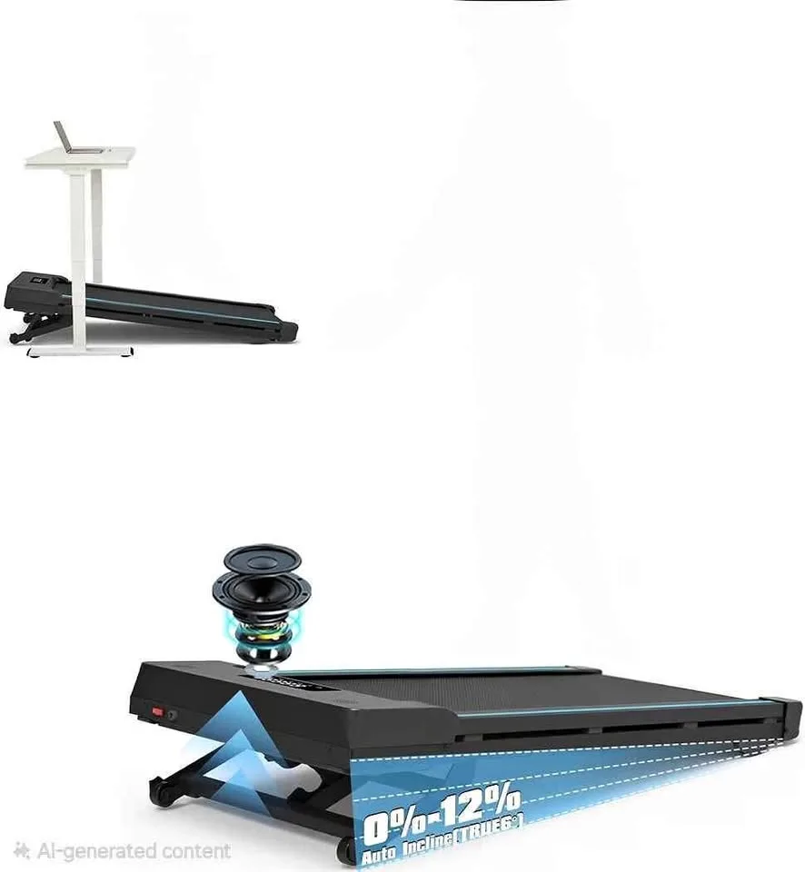 Walking Pad Treadmill with 12% Incline & Bluetooth Speaker