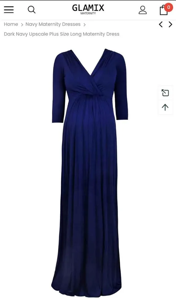 Plus size maternity dress thumbnail