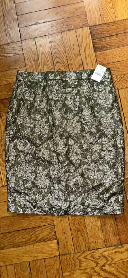 J. Crew Sparkly Silk Pencil Skirt NEW - SZ 4