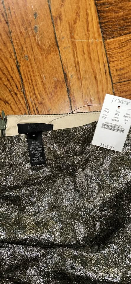 J. Crew Sparkly Silk Pencil Skirt NEW - SZ 4 - photo 2