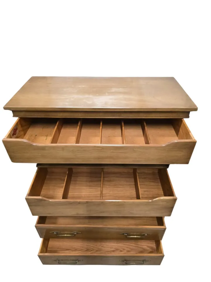 🚚 Free Delivery – Vintage Solid Wood Armoire | Maple Chest image indicator(5)