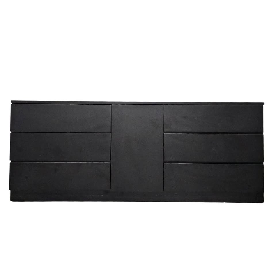 🚚 Free Delivery – Modern Black 6-Drawer Dresser