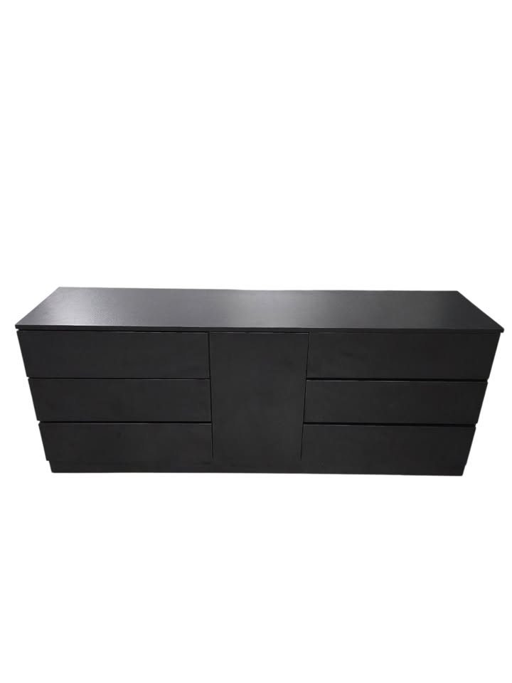 🚚 Free Delivery – Modern Black 6-Drawer Dresser - photo 2