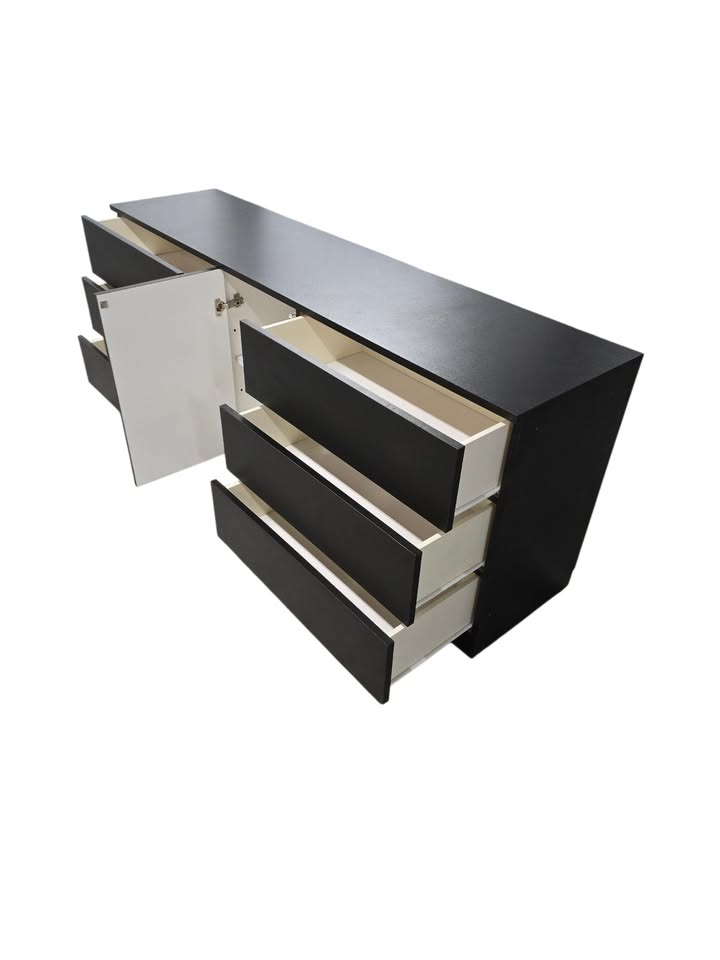 🚚 Free Delivery – Modern Black 6-Drawer Dresser - photo 4