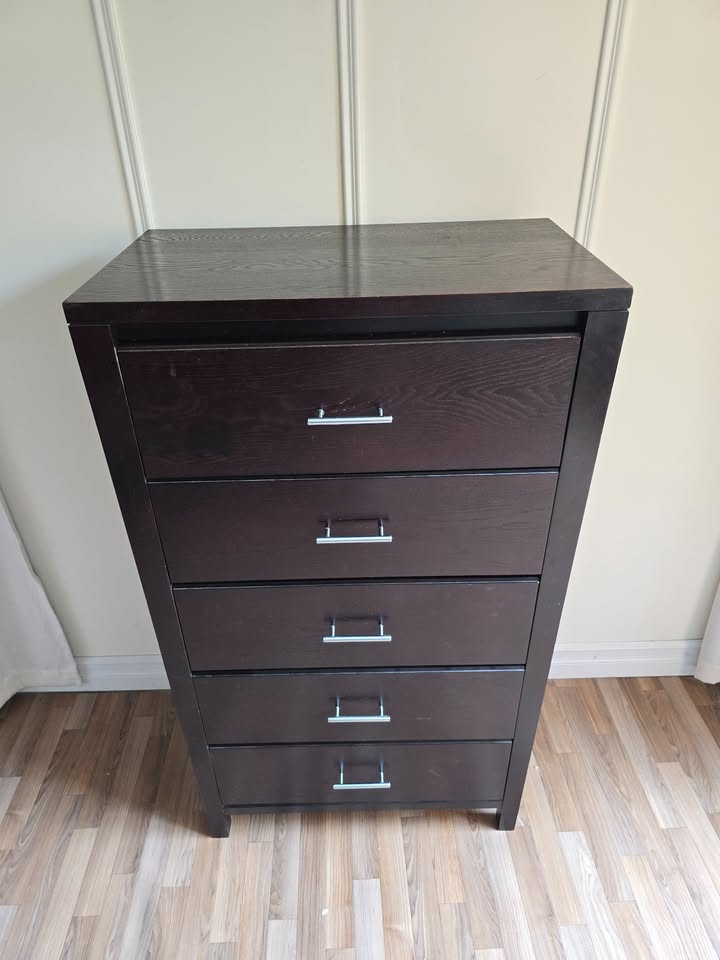 🚚 Free Delivery – Modern Espresso 5-Drawer Dresser | 25304 - photo 2