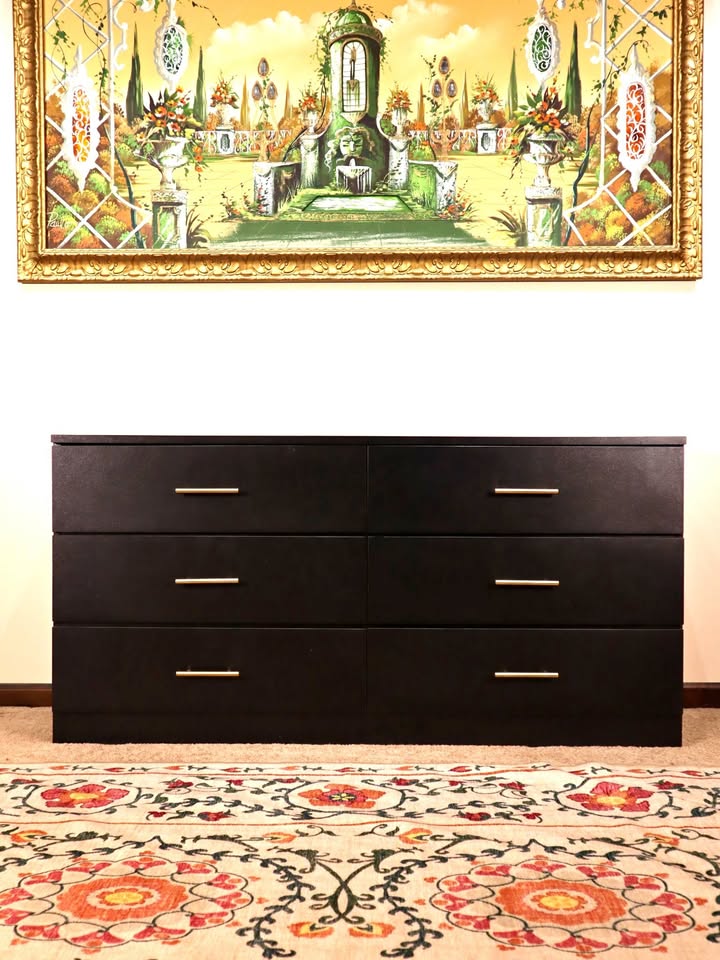 🚚 Free Delivery – Modern Black 6-Drawer Dresser | 25301