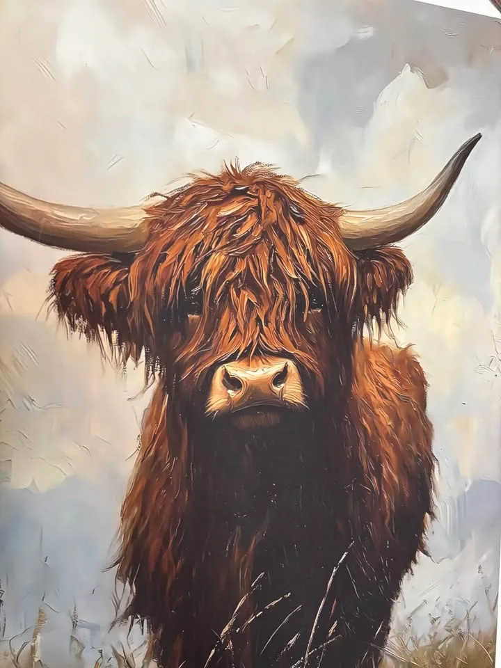 Farmhouse Highland Cow Canvas Wall Art image indicator(5)