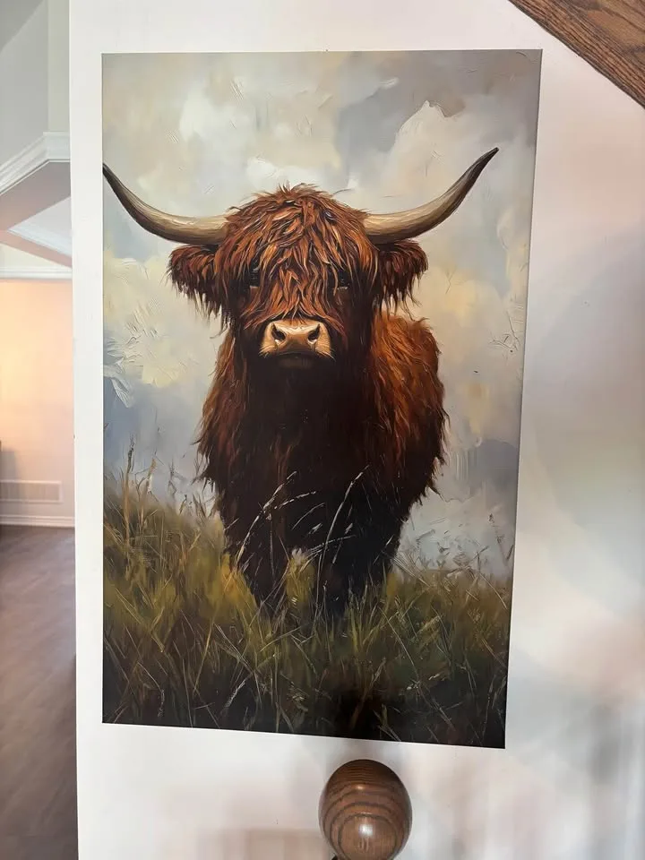 Farmhouse Highland Cow Canvas Wall Art image indicator(8)