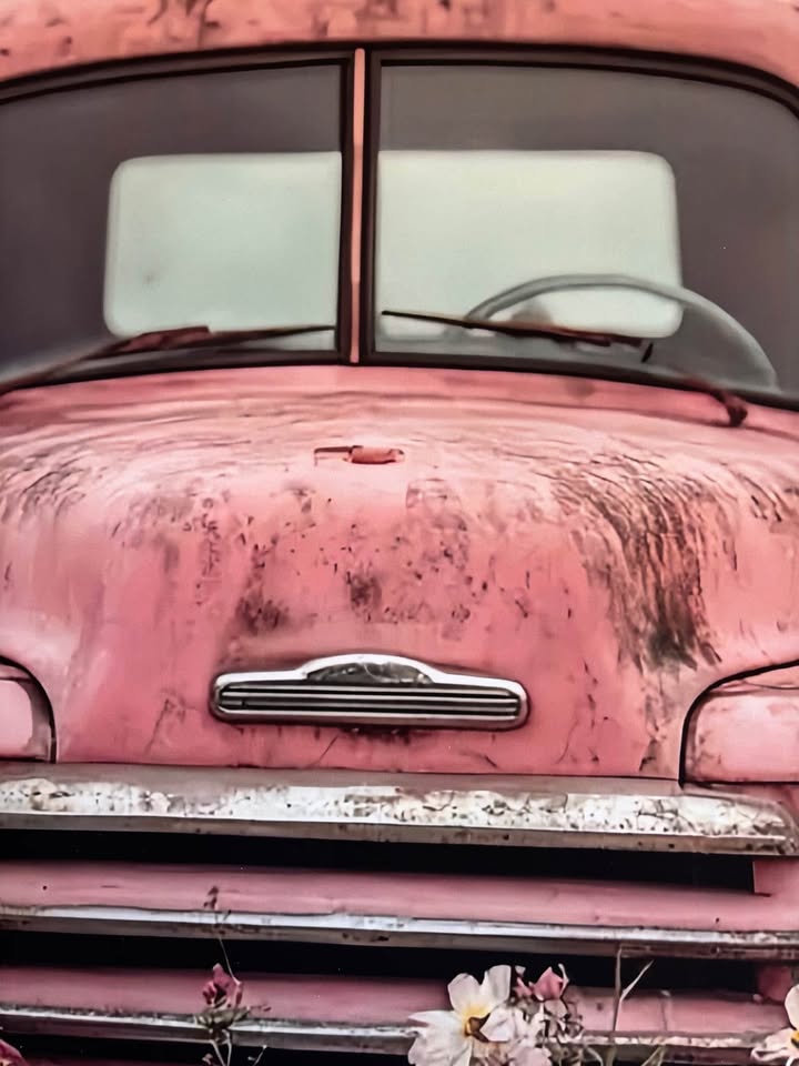 Old Pink Truck Canvas Wall Art Ready To Hang - photo 3
